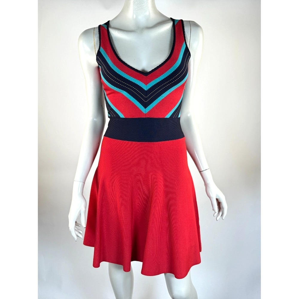 Z Spoke Zac Posen Cardinal Sweater Dress Women S Heavy Knit Vneck Sleeveless Y2K